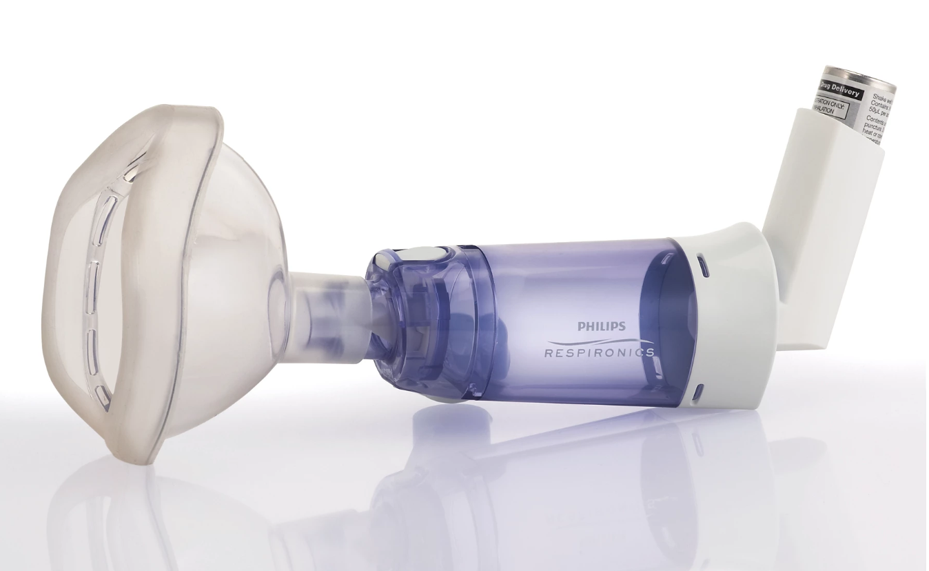 Philips OptiChamber Diamond súprava inhalačný nadstavec + maska L (veľká)
